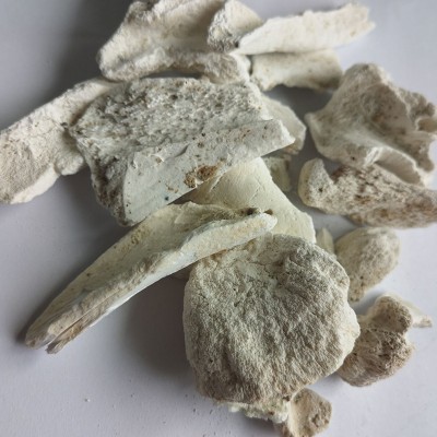 Crushed bone ash or powder used in animal feed